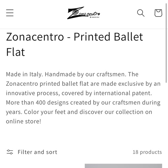 ZONACENTRO Ballerine Boom- Milan Cathedral Italy All Leather Size 36 - Picture 3 of 7